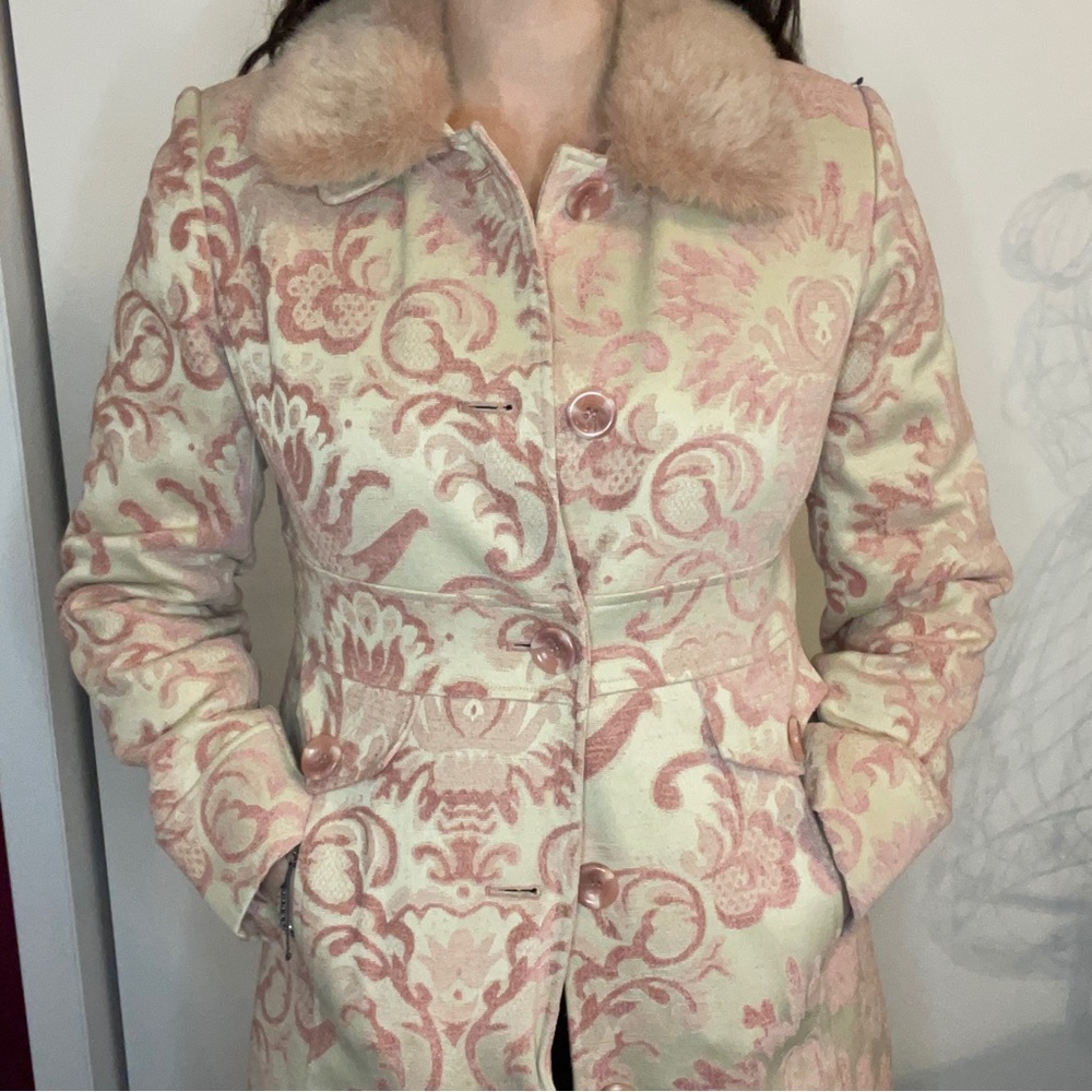 Vintage fur collar coat